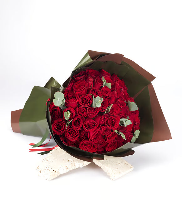 باقة توليبا ديليفري الفاخرة – 60 وردة حمراء